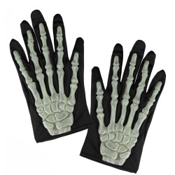 Rukavice - kostrové ruky svietiace v tme